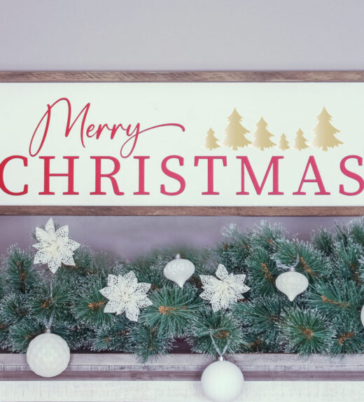 Add this classic Merry Christmas farmhouse sign to your entryway or living room this holiday season! This farmhouse decor will surely welcome guests.