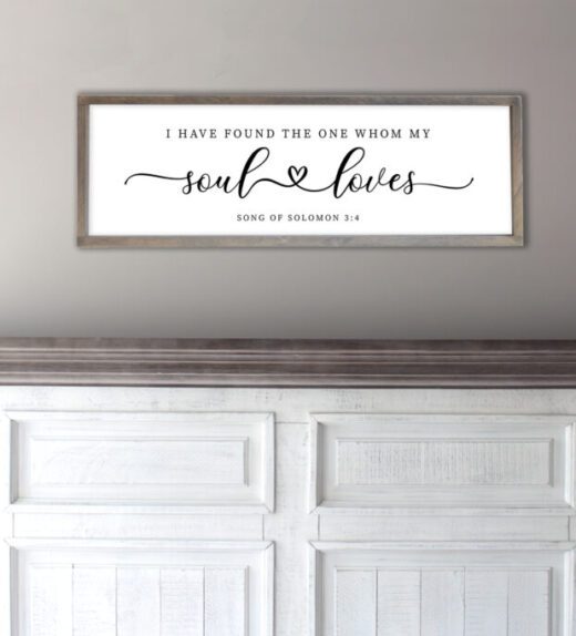 This religious farmhouse decor will surely remind us of our loving and wonderful God. It can be given as a wedding gift or placed in your bedroom.